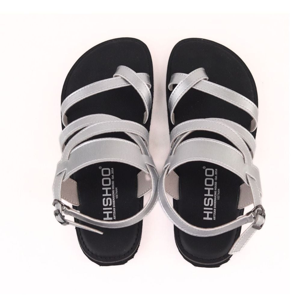 Dép Sandal Daily Trek sandal (sandal đi bộ đường dài) Nam quai chéo Bạc lót da premium Felix HISHOO P030