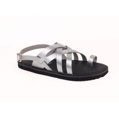Dép Sandal Daily Trek sandal (sandal đi bộ đường dài) Nam quai chéo xỏ ngón Bạc lót da premium Felix HISHOO P010
