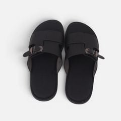 Dép lê bệt Nam quai ngang 1 khóa lót da premium Manto 6 HISHOO W003