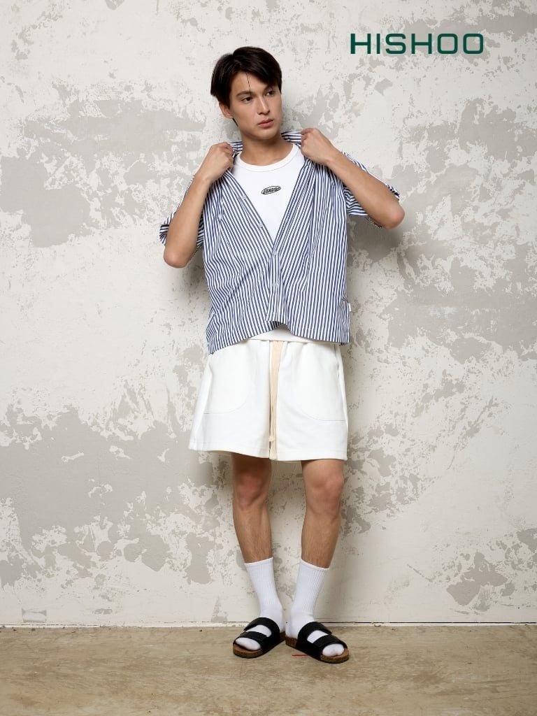 Dép đế trấu birken quai ngang xé dán da bò HISHOO M105