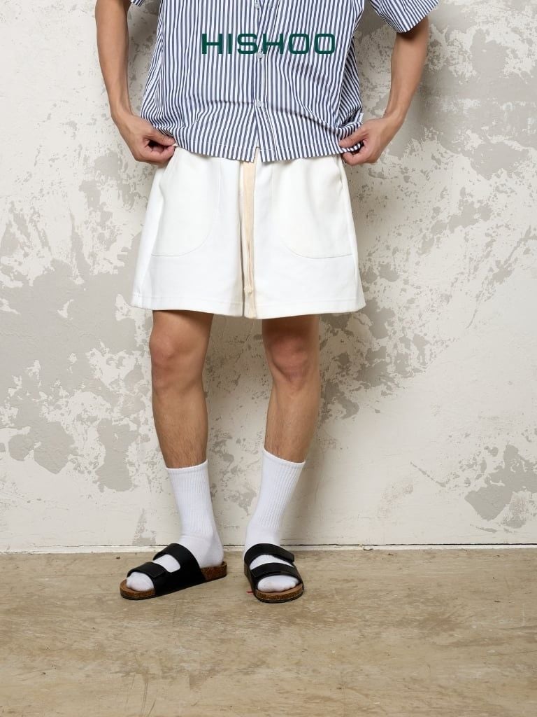 Dép đế trấu birken quai ngang xé dán da bò HISHOO M105