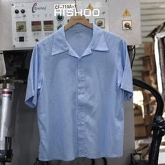 Áo Sơ Mi Nữ Relax Form Rộng, Cổ Bác Sĩ, Lai Ngang Linen Solene Vải Mềm Mát HISHOO A1G004