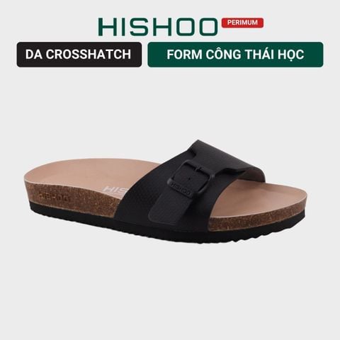Dép đế trấu birken 1 khóa Crosshatch Premium HISHOO B113