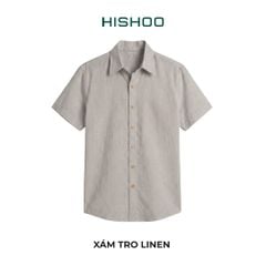 Áo Sơ Mi Nữ Nút GỗRelax Form Rộng, Cổ Thường, Lai Ngang Linen Solene Vải Mềm Mát HISHOO A1G003