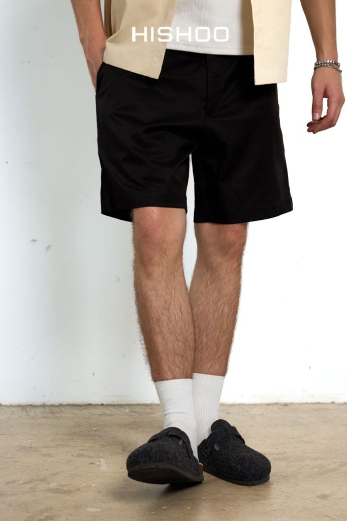 Quần short nam kaki Formax HISHOO Thoáng mát giữ form mặc đi chơi đi làm Q2T001