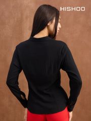 Áo Sơ Mi Nữ Công Sở Linen Solene Cổ Hạ Lưng Form Slim, Chiết Eo Nhẹ, Vải Mềm Mát HISHOO AG001