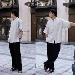 Quần dài nam Linen Solene HISHOO Thoáng mát giữ form mặc đi chơi đi làm Q3T001