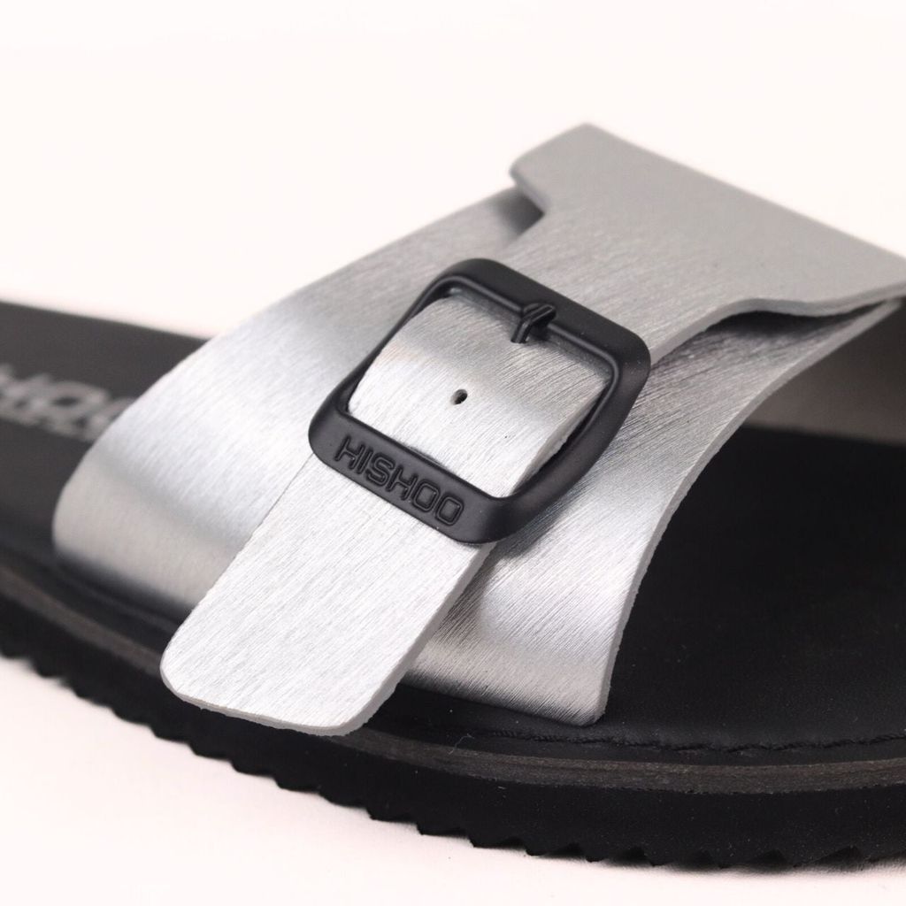 Dép lê bệt Daily Trek sandal (sandal đi bộ đường dài) Nam 1 khóa Bạc lót da premium Felix HISHOO P113