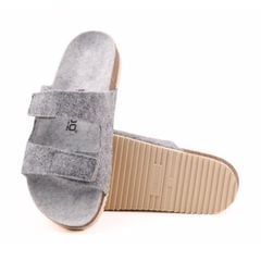 Dép đế trấu birken xé dán vải dạ Premium HISHOO B105