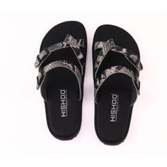 Dép lê bệt Daily Trek sandal (sandal đi bộ đường dài) Nam da rắn xỏ ngón lót da premium Felix HISHOO P098