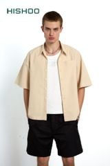 Áo Sơ Mi Nam Relax Form Rộng Linen Solene Vải Mềm Mát HISHOO AB001