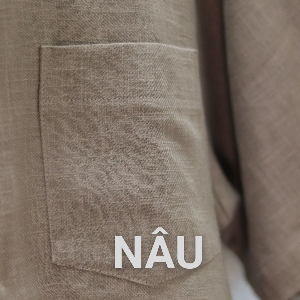 Áo Sơ Mi Nam Tay Dài Relax Form Rộng, Cổ Tàu Tròn, Lai Ngang Linen Solene Vải Mềm Mát HISHOO A2T001