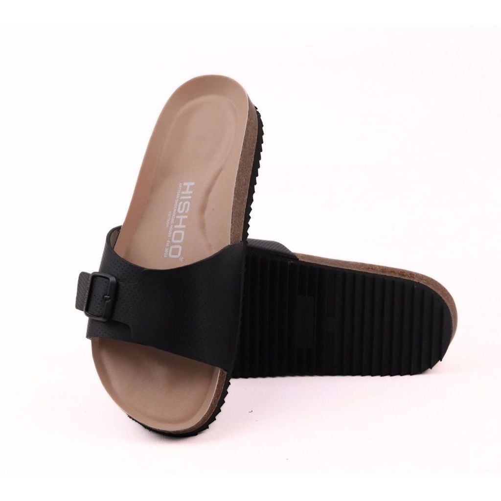 Dép đế trấu birken 1 khóa Crosshatch Premium HISHOO B113