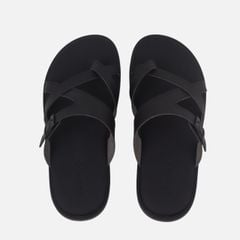 Dép lê bệt Nam quai ngang xỏ ngón lót da premium Manto 6 HISHOO W008
