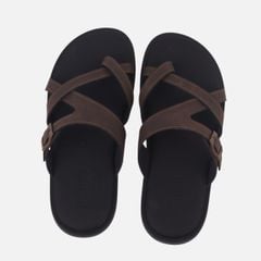Dép lê bệt Nam quai ngang xỏ ngón lót da premium Manto 6 HISHOO W008