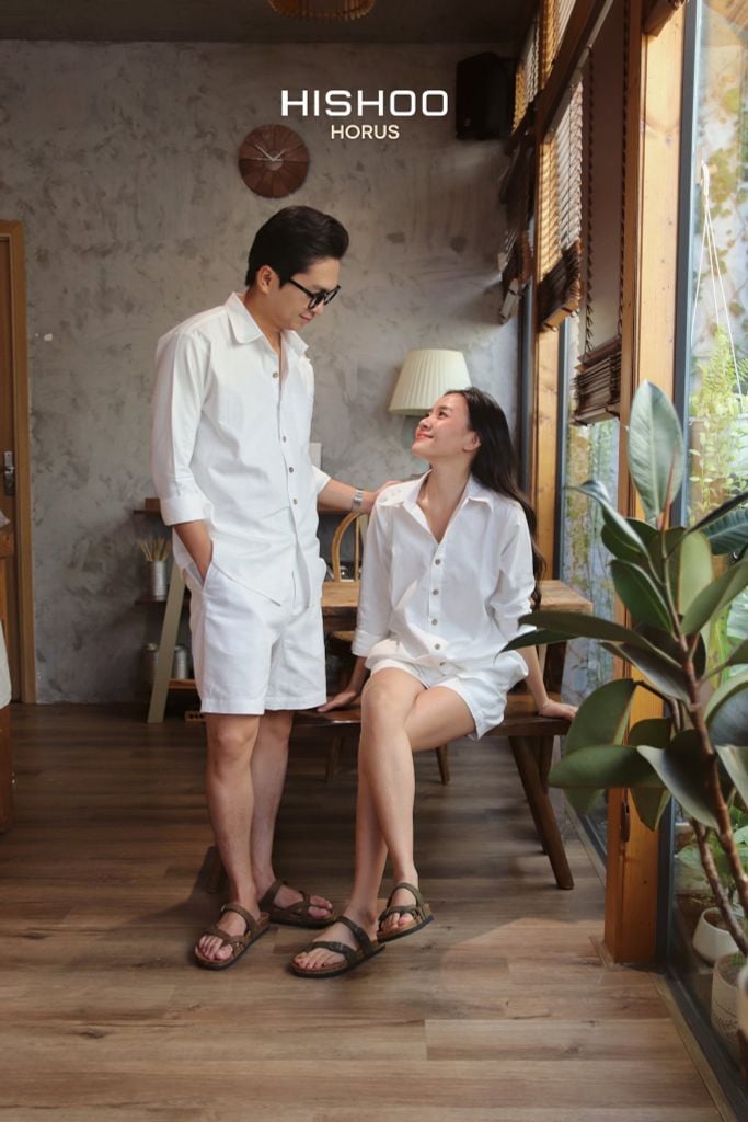 Dép đế trấu birken quai ngang xỏ ngón da lộn premium HISHOO H098