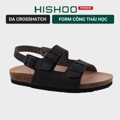 Dép đế trấu sandal birken quai ngang Crosshatch Premium HISHOO B102