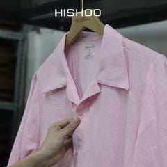 Áo Sơ Mi Nữ Relax Form Rộng, Cổ Bác Sĩ, Lai Ngang Linen Solene Vải Mềm Mát HISHOO A1G004