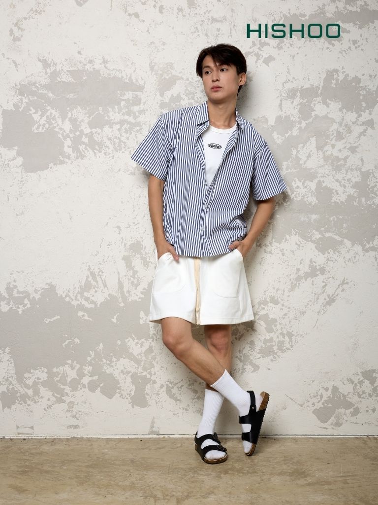 Dép đế trấu Sandal birken quai ngang 2 khoá da bò HISHOO M102