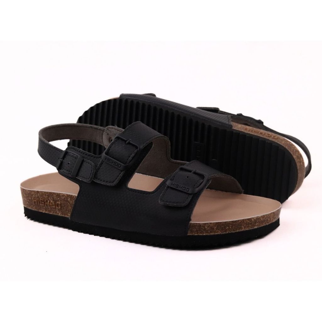 Dép đế trấu sandal birken quai ngang Crosshatch Premium HISHOO B102