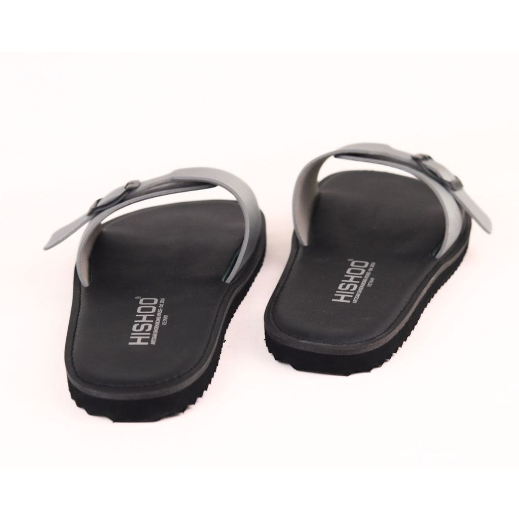 Dép lê bệt Daily Trek sandal (sandal đi bộ đường dài) Nam 1 khóa Bạc lót da premium Felix HISHOO P113