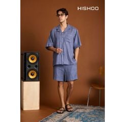 Quần short nam Linen Solene HISHOO Thoáng mát giữ form mặc đi chơi đi làm Q1T001