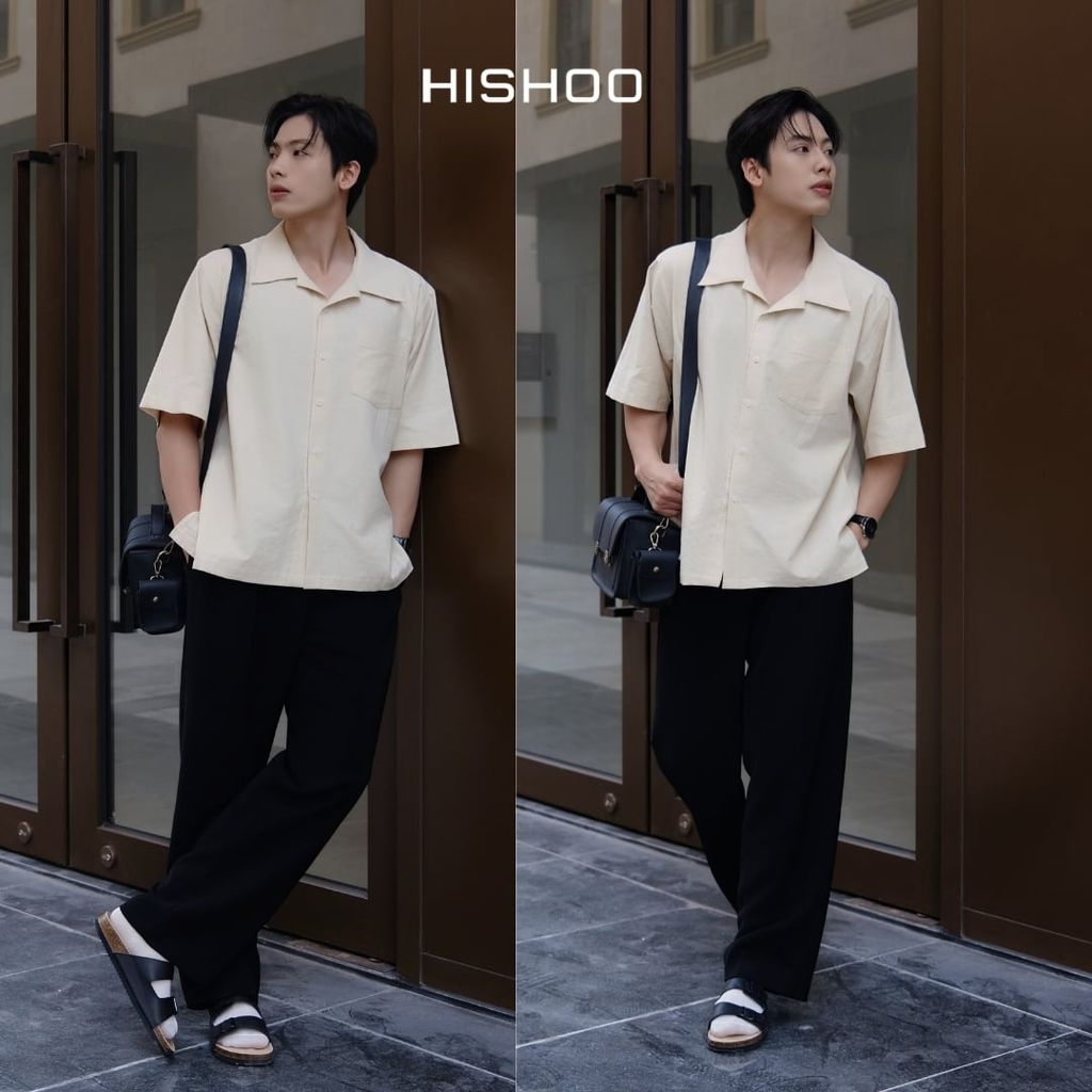 Quần dài nam Linen Solene HISHOO Thoáng mát giữ form mặc đi chơi đi làm Q3T001