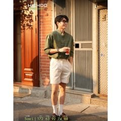 Quần short nam kaki Formax HISHOO Thoáng mát giữ form mặc đi chơi đi làm Q2T001