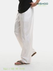 Quần dài nam Linen Solene HISHOO Thoáng mát giữ form mặc đi chơi đi làm Q3T001