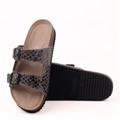 Dép đế trấu birken 2 khoá Vân Đá premium HISHOO B093