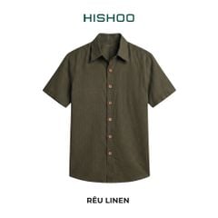 Áo Sơ Mi Nữ Nút GỗRelax Form Rộng, Cổ Thường, Lai Ngang Linen Solene Vải Mềm Mát HISHOO A1G003