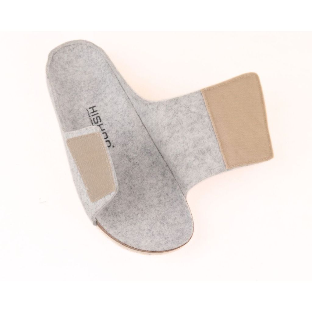 Dép đế trấu birken xé dán vải dạ Premium HISHOO B108