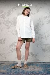 Dép đế trấu sục Boston quai ngang Bò sữa CowHide HISHOO H109