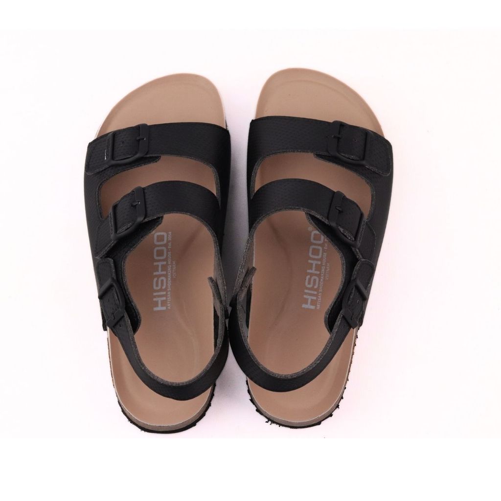 Dép đế trấu sandal birken quai ngang Crosshatch Premium HISHOO B102