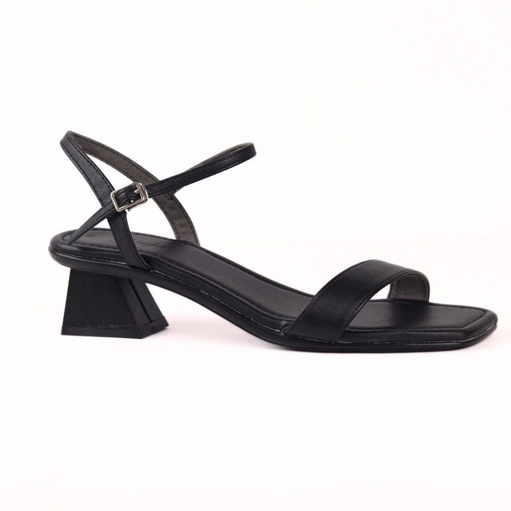 Giày Cao Gót Sandal 5cm Quai Mảnh Mũi Vuông Hishoo S041