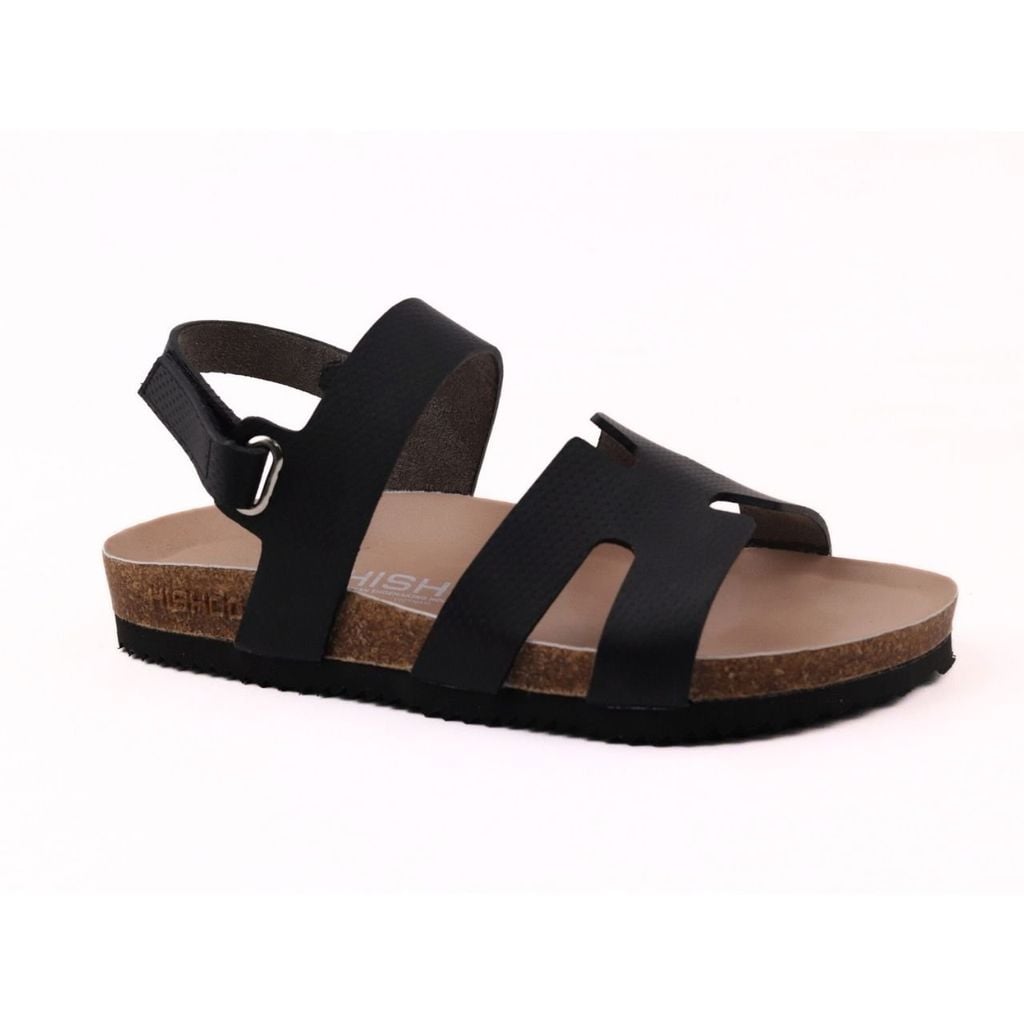 Dép đế trấu sandal birken chữ H Crosshatch Premium HISHOO B115