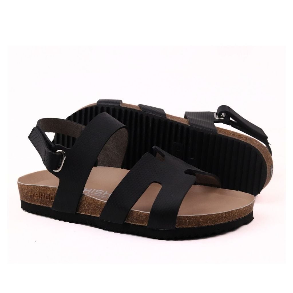 Dép đế trấu sandal birken chữ H Crosshatch Premium HISHOO B115