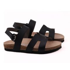 Dép đế trấu sandal birken chữ H Crosshatch Premium HISHOO B115