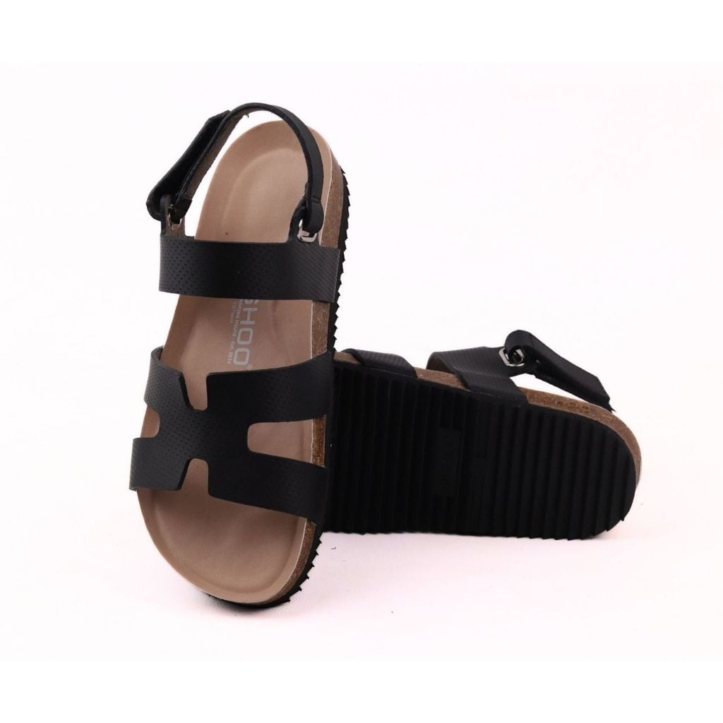 Dép đế trấu sandal birken chữ H Crosshatch Premium HISHOO B115