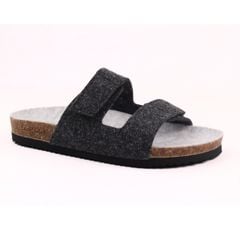 Dép đế trấu birken xé dán vải dạ Premium HISHOO B105
