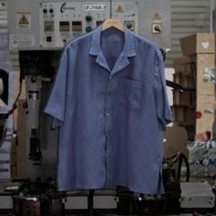 Áo Sơ Mi Nam Relax Form Rộng, Cổ Danton, Lai Ngang Linen Solene Vải Mềm Mát HISHOO A1T004