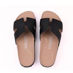 Dép đế trấu birken chữ H Crosshatch Premium HISHOO B095