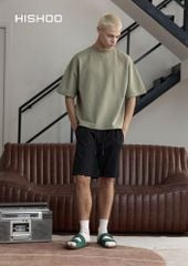 Dép đế trấu birken xé dán Green Croco Premium HISHOO B105