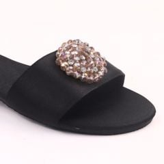 Dép Lê Nữ Đế Bệt Quai Ngang Đính Đá có Bigsize HISHOO S062