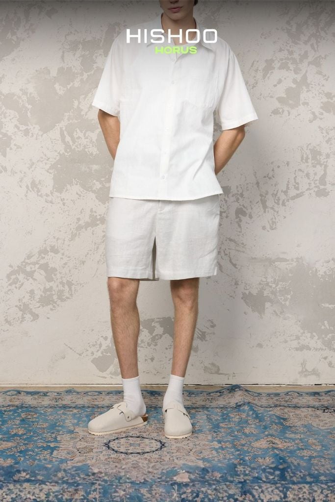 Dép đế trấu sục Boston quai ngang vân Craquelure Premium HISHOO B109