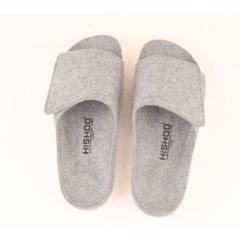 Dép đế trấu birken xé dán vải dạ Premium HISHOO B108