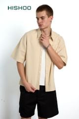 Áo Sơ Mi Nam Relax Form Rộng Linen Solene Vải Mềm Mát HISHOO AB001