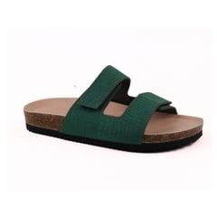 Dép đế trấu birken xé dán Green Croco Premium HISHOO B105