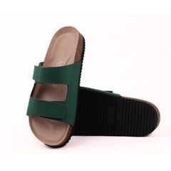 Dép đế trấu birken xé dán Green Croco Premium HISHOO B105