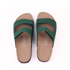 Dép đế trấu birken xé dán Green Croco Premium HISHOO B105